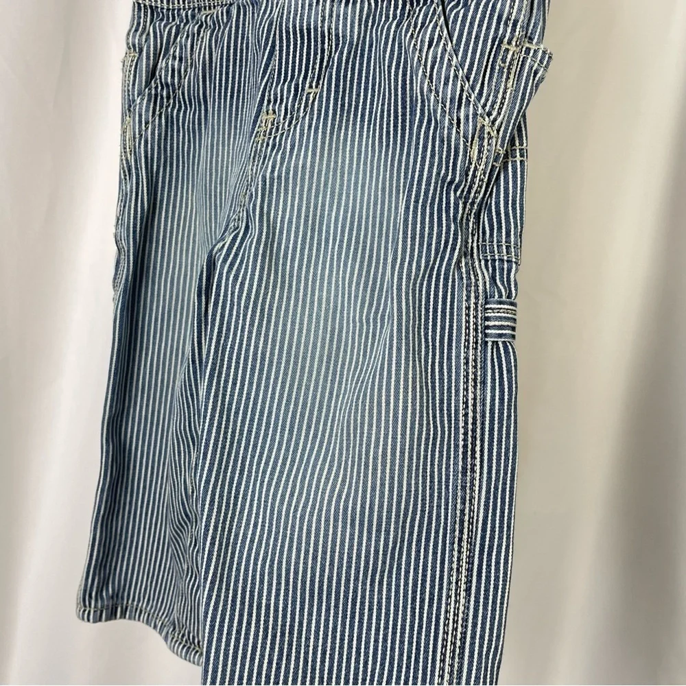OshKosh B'gosh 18 Months Pinstripe Overalls Retro Outdoor Rugged Chore Barn